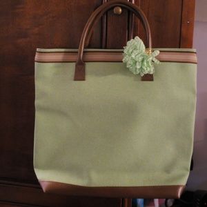 Estee Lauder Green/Brown LinenTote